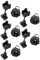 sourcing map 10 Stk. 5N-4 Rundkabel Draht Zugentlastung Ring 11mm Durchmesser Schwarz de