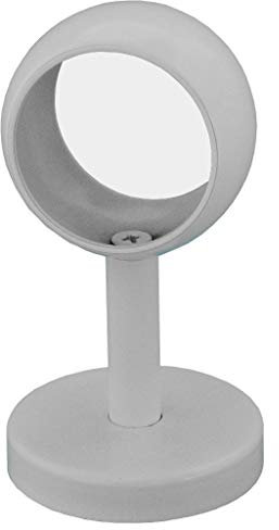 TIBU Handlaufhalter Modell X Edelstahlhalter Weiss pulverbeschichtet gerade mit Kugelring Ø 42,4 mm