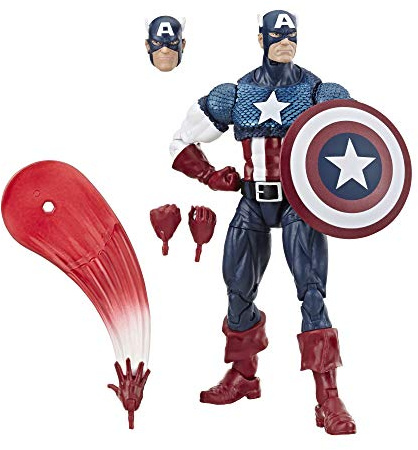 Marvel Comics 80th Anniversary Legends Series 6-Scale Vintage Comic-Inspired Captain America Collectible Action Figure