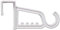 5X Large White Over Door Plastic Hooks Coat Towel Hat Hanger Storage