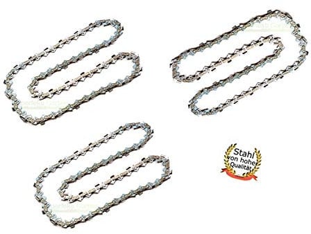 Perfect Garden 3x saw chain 45 cm, 1.3 mm, 3/8 inch, 62 TG suitable for Stihl Husqvarna Fuxtec Einhell Florabest Grizzly chainsaw