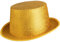 dressforfun 901029 Unisex Glitzer Zylinder Show Hut, nach oben gewölbte Krempe, stabile Form - diverse Farben - (Gold | Nr. 304583)