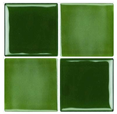 ProsperveilUK 20PCS Green Jellylike Mosaic Wall Tile Transfers Stickers Self Adhesive Waterproof Kitchen Bathroom Tile Wall Stickers Vinyl Art Decals Home Decoration (15 x 15 cm)