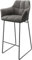 DELIFE Barstuhl Yulo-Flex Kufengestell Metall Vintage Anthrazit