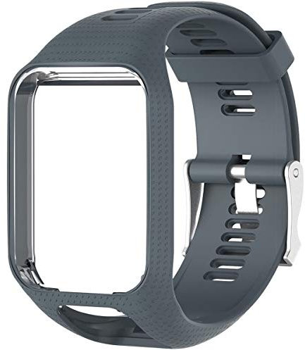 Shieranlee Uhrenarmband kompatibel for Tomtom Watch, Uhrenarmband Silikon Uhrenbänder für Tomtom Runner 2/ Runner 3/ Spark/Golfer 2 Sports GPS Running Smartwatch