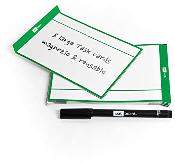 PATboard Scrum Board und Kanban Tafel Task Cards - L (groß) - Satz mit 8 - grün