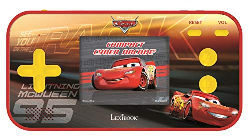Lexibook The Movie Disney Cars Compact Cyber Arcade Consola portátil, 150 Juegos, LCD, Funciona con Pilas, Rojo, Color Rosso