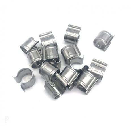 Atout Loisir Clips de Fixation Ronds en INOX, Diamètre 32 mm, Lot de 15