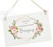 Manufaktur Liebevoll Türschild mit Namen und Blumenkranz I Familienschild für den Eingang I Geschenkidee zur Hochzeit, zum Geburtstag, zu Weihnachten u.v.m. I 25 x15 cm