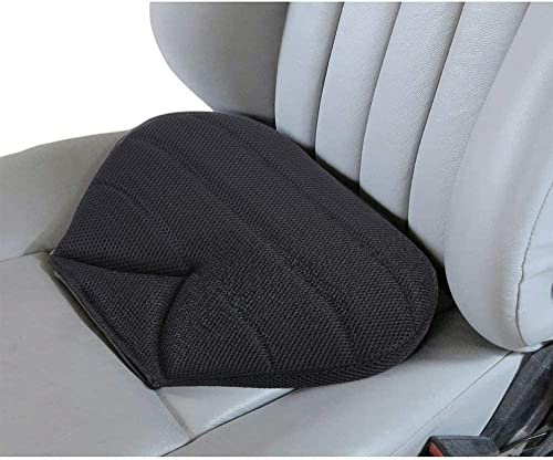 Big Ant 3D Mesh Autositzkissen Premium - Ergonomisches Keilkissen für Auto & Büro mit Lordosenstütze, Universelle Sitzerhöhung als Fahrersitz-Kissen, Orthopädische Sitzauflage(Schwarz, 43x26.5x5cm)