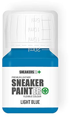 SNEAKERSER SNEAKER PINTER - Pintura de piel flexible para zapatillas, zapatillas, zapatos y calzado (30 ml), color azul claro