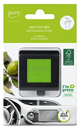 ipuro - erfrischender ipuro lime light Auto Duft - dezenter Lufterfrischer fürs Auto mit spritzigen & blumigen Noten - angenehmer Auto Lufterfrischer für ein puristisches Dufterlebnis bis zu 3 Monate