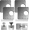 Placa Reparación Bisagra,4 Piezas unidades acero inoxidable juego de reparación con tornillos de fijación para muebles de madera, cocina, armarios, muebles