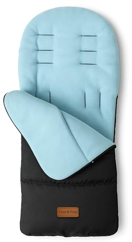 CrocnFrog Chancelière universelle pour bébé – Confortable pour les orteils, sac de couchage pour poussette, livré avec polaire chaude et douce, imperméable et coupe-vent pour protéger votre bébé