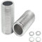 10 Set Lampenrohrnippel-Set, 1,0 Teilung, alle Gewinde, verzinkte Hohllampen, Reparaturteil-Hardware, mit Mutter-Unterlegscheibe (M10-1,0 x 20 mm)
