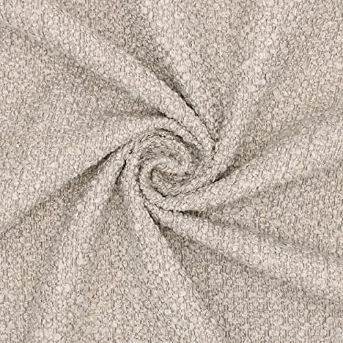 DESHOME Paris Bouclle-Stoff, Meterware, robuster Stoff für Polstermöbel, Sessel, Kissen, Stühle, Betten, Einrichtungsgegenstand (1 m, hellelfenbeinfarben)