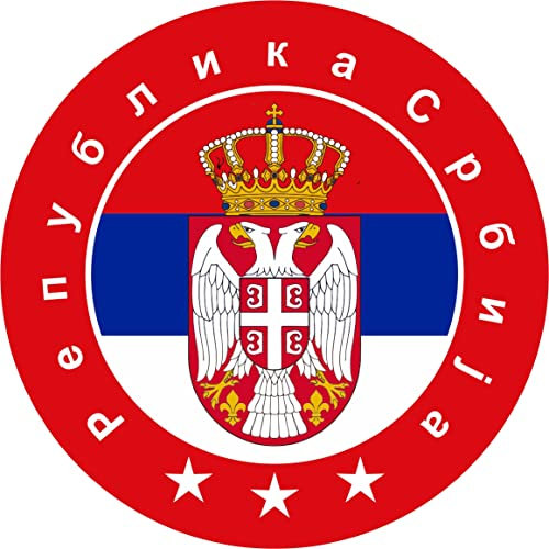 Nation Serbien Aufkleber Karte Sticker - L-060