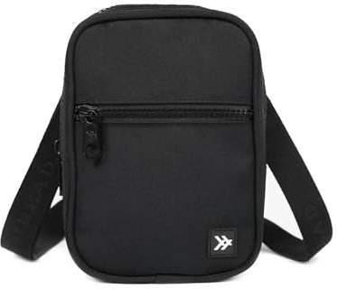 Thread Wallets Stylische Umhängetasche für Damen und Herren | Tasche für Handy & persönliche Gegenstände, Schwarz, Umhängetasche