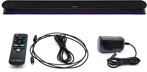 Kiano Bluetooth TV Soundbar | 60W (2x30W) | LED | Remote Control | Bluetooth 5.0 | Optisch | HDMI ARC | AUX | USB | Soundbar Für TV Geräte, Fernseher Soundsystem, PC Lautsprecher