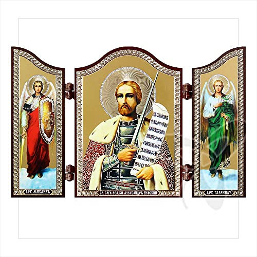 NKlaus Alexander Newski Christliche Ikone Triptychon Heiligendarstellung 1433
