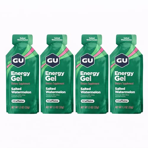 Gu Energy Running Gels - 4 Gel Taster Pack - Sports Energy Gels For Running , Cycling, Triathlon (Salted Watermelon)