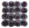 16 Stück Kunstpelz Pom Pom Ball, MoreChioce 3,94 Zoll-4,33 Zoll Kunstfell Bommel Pompon Weiche Schlüsselbund Charms DIY-Kunstpelz-Pompons mit Elastisch Schlaufe für DIY-Hüte Schuhe Schals,Grau