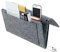 BOOWEN Betttasche Bett Organizer Filz Sofa Aufbewahrungstasche Anti-Rutsch Hängetasche Hochbett Nachttisch Hängend Tasche für Buch, Brille, iPad, Handy, Fernbedienung (grau)
