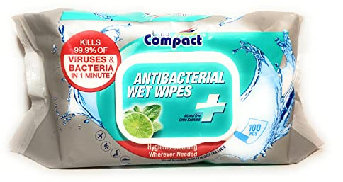 ANTIBACTERIAL WET WIPES Desinfektionstücher, Minze-Zitrusduft 96 Tücher