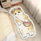 POPUPWAVE Teppich Waschbar für Schlafzimmer 40 x 120 cm, Niedlicher und lustiger Kinder-Teppich, modern, Bedruckt, weiß, unregelmäßige Form für Eingangsbereich（DREI Hunde） (Katze Bär)