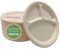 DISPOSABLE GREEN® | 50 Pcs Pack 10 Inch Heavy-Duty Plates 3 Compartment | Heavy Duty | Unbleached Sugarcane Bagasse | Home COMPOSTABLE, Biodegradable, ECO Friendly…