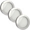 MLS Bullauge B4000, Set mit 3 Stück, für Türen, Robustes Aluminium, VSG-Sicherheitsglas, Passend für 40 mm Starke Türen, Beidseitig Sichtbare Befestigungsschrauben, Ø 250 mm, Mattes Glas, Silber
