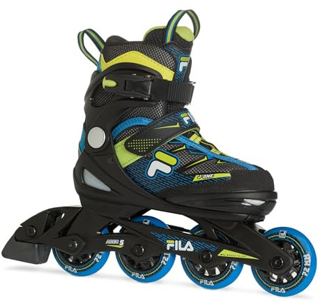 Fila Inline Skate J-One - blau/Lime - verstellbar - 28