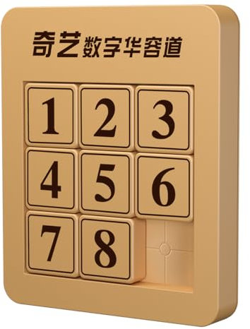 Oostifun Wooden 3x3 Digit Number Slide Puzzle Sliding Number Puzzle