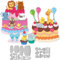 DELORIGIN 2Set Stanzformen Mit Tierische Torte Luftballons Stempel Geburtstag Stanzschablone Geburtstag Spitze Stanzschablone Neuheiten Für DIY Hochzeit Papierbastelarbeiten Alben Geschenkdekor