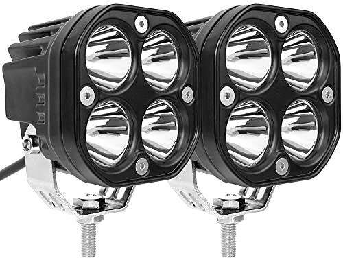 SUFEMOTEC LED Arbeitsscheinwerfer Scheinwerfer 12v 24V Weiß 6000K LED Zusatzscheinwerfer Wasserdicht IP67 für Traktor Bagger Traktoren Schlepper Gabelstapler ATV Lkw offroad 4x4 (2 Stück)