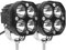 SUFEMOTEC LED Arbeitsscheinwerfer Scheinwerfer 12v 24V Weiß 6000K LED Zusatzscheinwerfer Wasserdicht IP67 für Traktor Bagger Traktoren Schlepper Gabelstapler ATV Lkw offroad 4x4 (2 Stück)