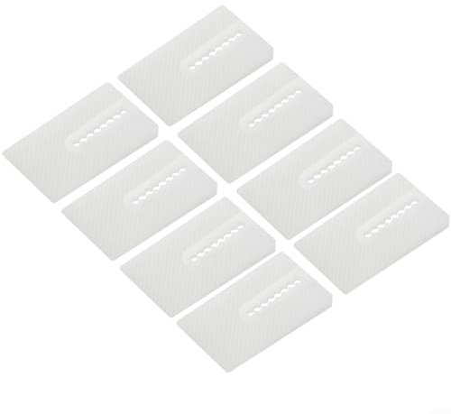 Lot de 8 cales de toilettes empilables en plastique blanc pour meubles, armoires, tables et toilettes