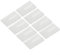 Lot de 8 cales de toilettes empilables en plastique blanc pour meubles, armoires, tables et toilettes