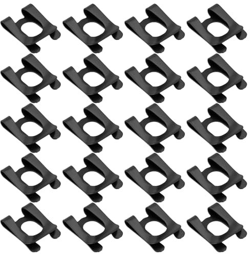 The Lord of the Tools 20Pcs Fermaglio Elastico SL Clip M8 Molla Di Arresto Per Albero Bullone DK Anello Sicurezza Anti-allentamento Scheda Per Auto Giocattoli Mobili 8x18mm Nero