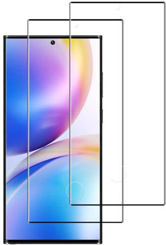 Panzer Schutz Glas für Samsung Galaxy S22 Ultra 5G, Anti-Kratzen Panzerfolie, 9H Härte Schutzfolie, HD Klar Displayschutz, 3D-Vollständige, Anti-Bläschen - 2 Stück
