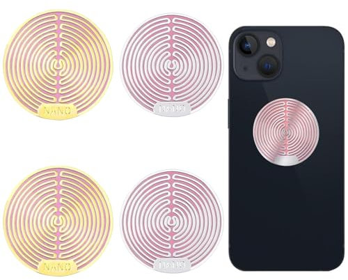 Lot de 4 autocollants de protection contre les radiations pour téléphone portable, protection contre les radiations, pour téléphone portable, ordinateur portable, tablette et tous les appareils