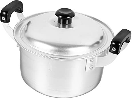 Cabilock Pentola di Alluminio Vintage Pentola di Forno Brasiera Pan Stufato Pentola Pentola Pan Pentole in Alluminio per Cucinare Piccola Casseruola Zuppa Pentola con Coperchio