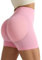 Sahunfri Short de Sport pour Femme - Taille Haute - Cyclisme - Short de Sport serré sans Couture - pour Le Fitness et la Course à Pied (FR/ES, Alpha/Lettres, L, Taille Normale, Taille Normale, Rose)