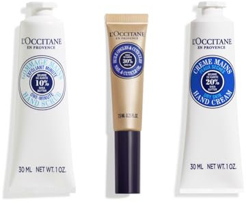 L'OCCITANE Natural Manicure Routine, Shea Butter Hand Cream, Scrub & Cuticle Oil for Soft, Hydrated Hands, Clean Luxury Hand Care Set for All Skin Types