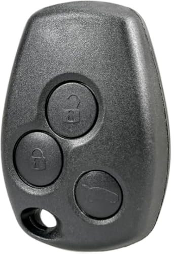 AUTOZOCO Carcasa Mando Llave del Coche 3 Botones,Funda de Llave de 2 Botones,Compatible con Renault Clio,Twingo,Megane,Laguna y Kangoo,Botones de Abrir y Cerrar,con zócalo de Pila