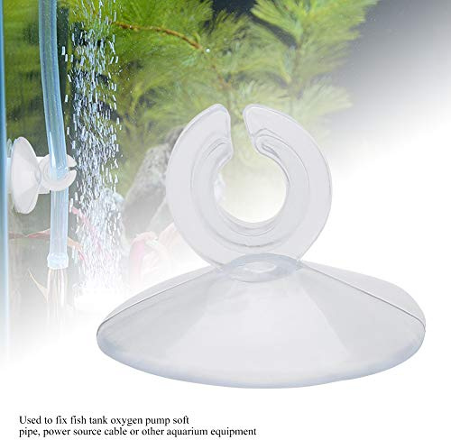Akozon 50 Stück Aquarium-Saugnapf-Clips, Airline-Schlauchhalter, Klemmen, Aquarium-Schlauchhalter-Clips, Multifunktionales Zubehör für den Heimgebrauch