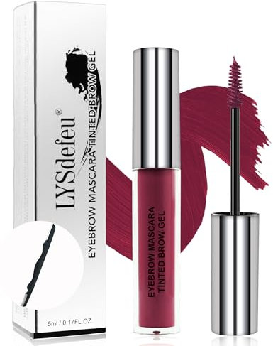 Gel de ceja de color resistente al agua, larga duración, color rojo burdeos, juego de tintado líquido, extensión de volumen, pegamento de rímel, Cosplay Show