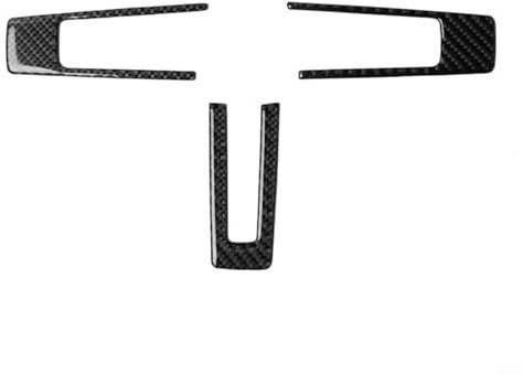 HomeVortex Carbon Fiber Steering Wheel Cover Trim Frame Decorative Sticker Interior Accessories For Ford 2009-2013 Sports Car Modification