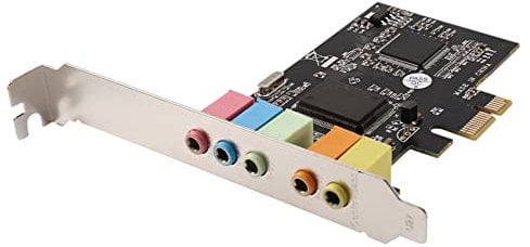 Fuhjythy PCIe Sound Card PCI-E X1 CMI8738 Chip 32/64 Bit Sound Card Stereo 5.1 Channel Desktop Built-in Sound Card for PC