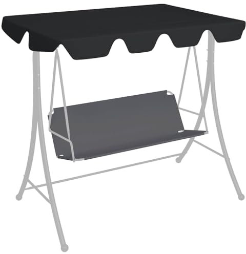 Ersatzdach für Gartenschaukel schwarz 188/168x145/110cm